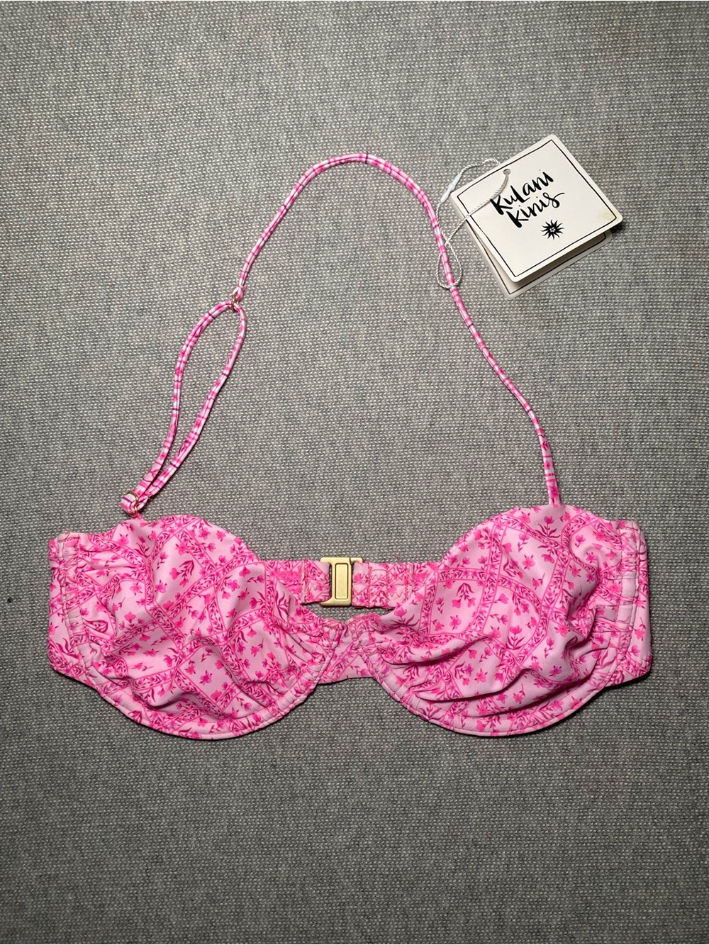 Kulani Kinis Retro Balconette Bra Bikini Top - Starlight Saloon Sz Small - Picture 3 of 5